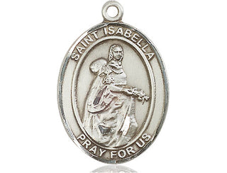 Pewter Saint Isabella of Portugal Medal Engraved Catholic Saint Jewelry