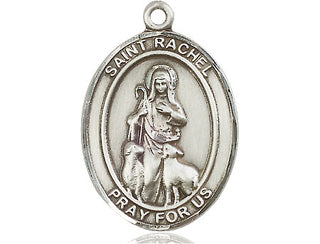Sterling Silver Saint Rachel Medal Catholic Jewelry Engraved Catholic Saint Jewelry