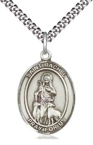 Sterling Silver Saint Rachel Medal Catholic Jewelry Engraved Catholic Saint Jewelry