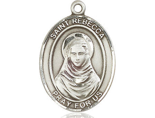 Pewter Saint Rebecca Medal Engraved Catholic Saint Jewelry