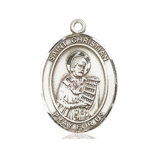 Pewter Saint Christian Demosthenes Medal Engraved Catholic Saint Jewelry
