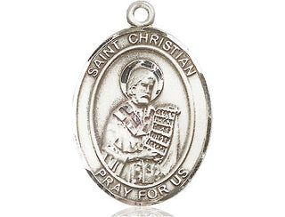 Sterling Silver Saint Christian Demosthenes Medal Catholic Jewelry Engraved Catholic Saint Jewelry