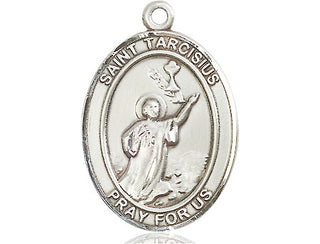 Pewter Saint Tarcisius Medal Engraved Catholic Saint Jewelry