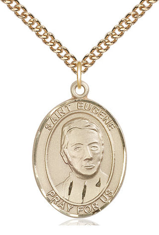 14kt Gold Filled Saint Eugene de Mazenod Medal Catholic Jewelry Engraved Catholic Saint Jewelry