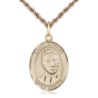14kt Gold Filled Saint Eugene de Mazenod Medal Catholic Jewelry Engraved Catholic Saint Jewelry