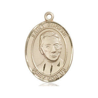 14kt Gold Saint Eugene de Mazenod Medal Engraved Catholic Saint Jewelry