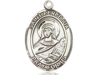 Pewter Saint Perpetua Medal Engraved Catholic Saint Jewelry