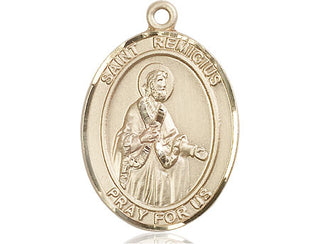 14kt Gold Filled Saint Remigius of Reims Medal Engraved Catholic Saint Jewelry