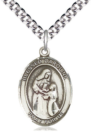 Pewter Blessed Caroline Gerhardinger Medal Catholic Jewelry Engraved Catholic Saint Jewelry