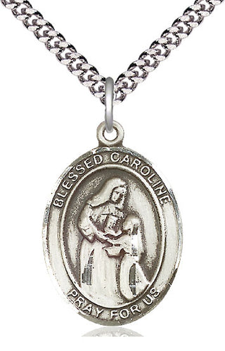 Sterling Silver Blessed Caroline Gerhardinger Medal Catholic Jewelry Engraved Catholic Saint Jewelry