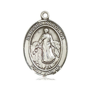 Pewter Blessed Karolina Kozkowna Medal Engraved Catholic Saint Jewelry