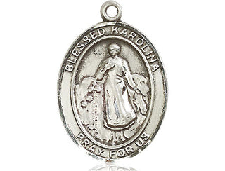Sterling Silver Blessed Karolina Kozkowna Medal Engraved Catholic Saint Jewelry