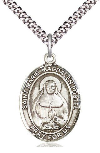Pewter Marie Magdalen Postel Medal Catholic Jewelry Engraved Catholic Saint Jewelry