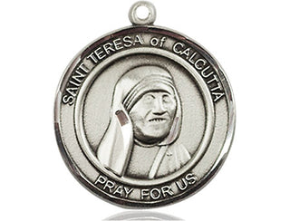 Pewter Saint Teresa of Calcutta Medal Engraved Catholic Saint Jewelry