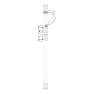 14K White 3.2 mm Round 1/8 CTW Natural Diamond Pendant