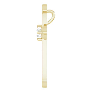 14K Yellow 3.75 mm Round 1/5 CTW Natural Diamond Pendant