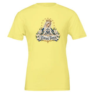 Totus Tuus Marian Blue and Gold T-Shirt
