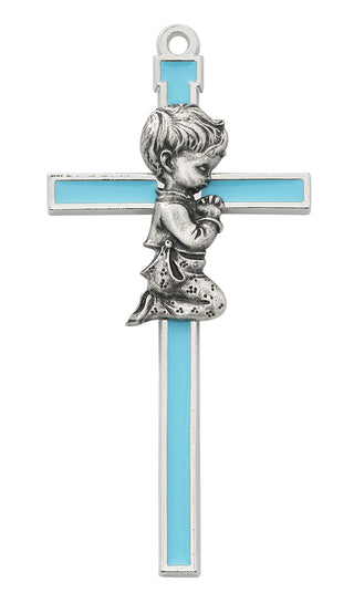 5-inch Blue childrens wall cross