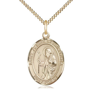 14kt Gold Filled Saint Joseph of Arimathea Medal Catholic Jewelry Engraved Catholic Saint Jewelry