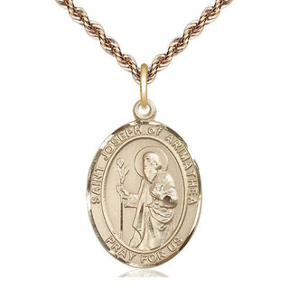 14kt Gold Filled Saint Joseph of Arimathea Medal Catholic Jewelry Engraved Catholic Saint Jewelry