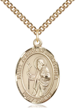 14kt Gold Saint Joseph of Arimathea Medal | Engravable