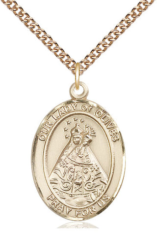 14kt Gold Our Lady of Olives Medal | Engravable