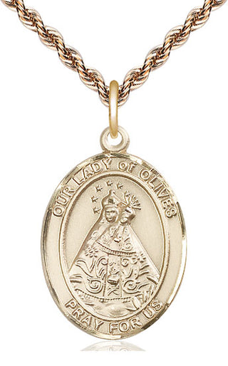 14kt Gold Our Lady of Olives Medal | Engravable