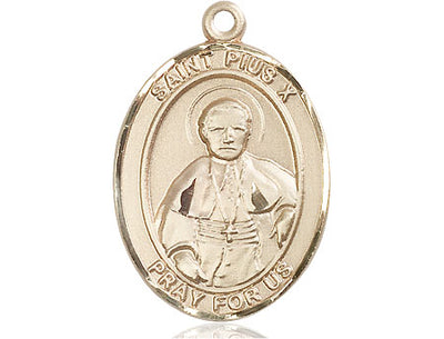 14kt Gold Filled St. Pius X Medal | Large | Engravable