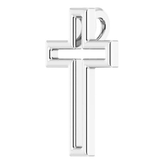 Platinum Open Cross Pendant