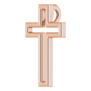 14K Rose Open Cross Pendant