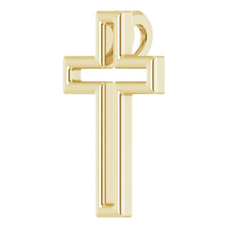 14K Yellow Open Cross Pendant