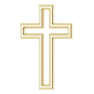 14K Yellow Open Cross Pendant