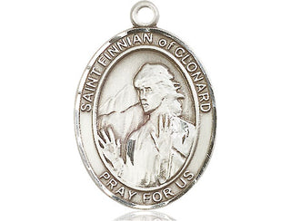 Pewter Saint Finnian of Clonard Medal Engraved Catholic Saint Jewelry