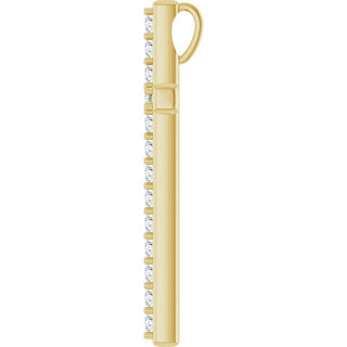 14K Yellow 5/8 CTW Natural Diamond Cross Pendant