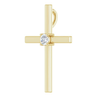 14K Yellow .15 CT Natural Diamond Pendant  