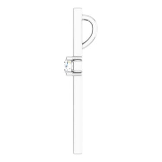 14K White .15 CT Natural Diamond Pendant  