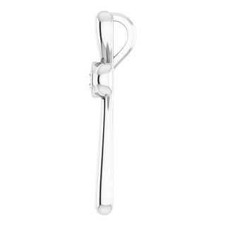 14K White .10 CT Natural Diamond Cross Pendant  