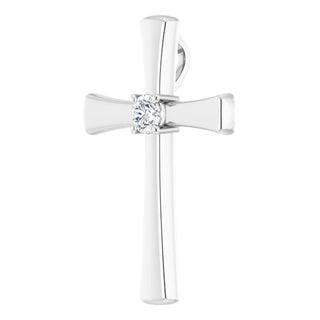 Platinum 1/5 CTW Natural Diamond Cross Pendant  