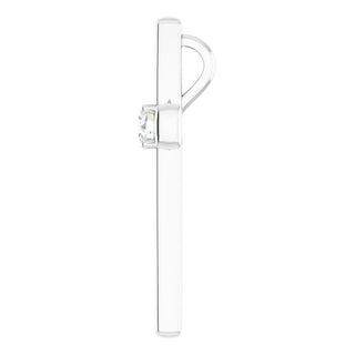 14K White 1/5 CTW Natural Diamond Cross Pendant  