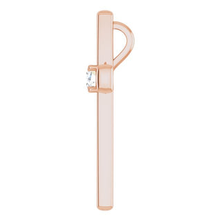 14K Rose 1/5 CTW Natural Diamond Cross Pendant  