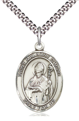 Pewter Saint Malachy O'More Medal Catholic Jewelry Engraved Catholic Saint Jewelry
