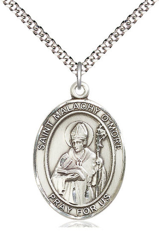 Pewter Saint Malachy O'More Medal Catholic Jewelry Engraved Catholic Saint Jewelry