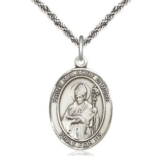 Sterling Silver Saint Malachy O'More Medal Catholic Jewelry Engraved Catholic Saint Jewelry