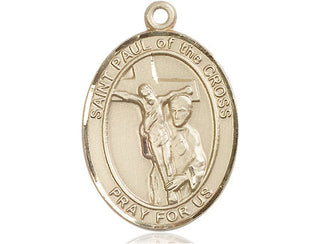 14kt Gold Filled Saint Paul of the Cross Medal Engraved Catholic Saint Jewelry