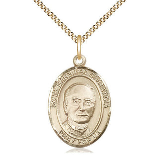 14kt Gold Filled Saint Hannibal Medal Catholic Jewelry Engraved Catholic Saint Jewelry
