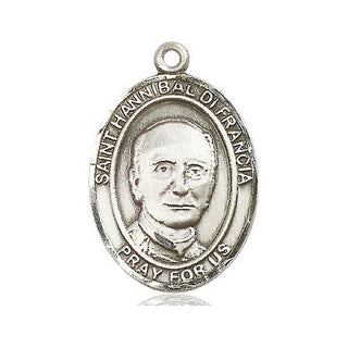 Sterling Silver Saint Hannibal Medal Catholic Jewelry Engraved Catholic Saint Jewelry