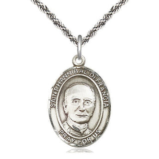 Sterling Silver Saint Hannibal Medal Catholic Jewelry Engraved Catholic Saint Jewelry