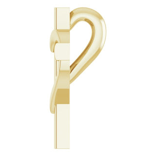 14K Yellow Youth Cross with Heart Pendant  