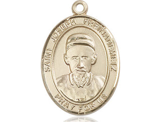 14kt Gold Saint Joseph Freinademetz Medal Engraved Catholic Saint Jewelry