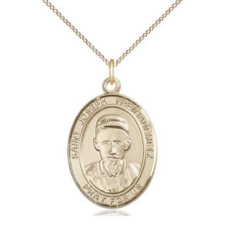 14kt Gold Saint Joseph Freinademetz Medal Engraved Catholic Saint Jewelry